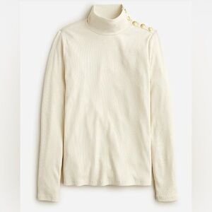 J.Crew Vintage rib turtleneck with buttons. Sz: XS. BT675